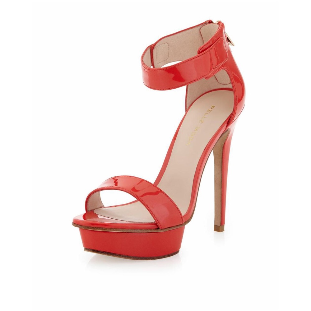 Pelle Moda Patent Leather Platform Sandal